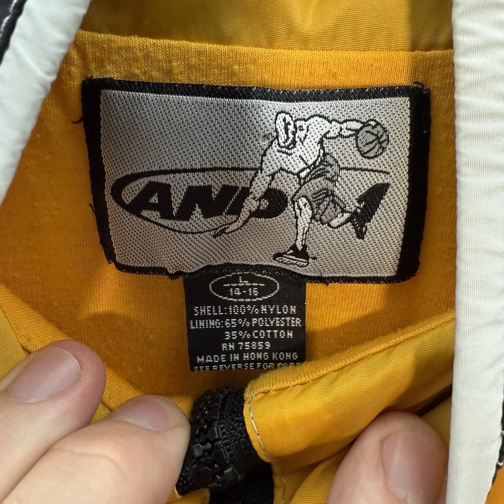 Vintage And1 Jacket Boys Large‎ 14-16 Multicolor Colorblock Windbreaker 90s Y2K